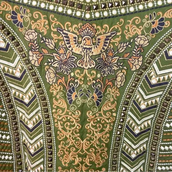 Spell and the Gypsy Green Jacket Embroidered Panther Small - Picture 7 of 14